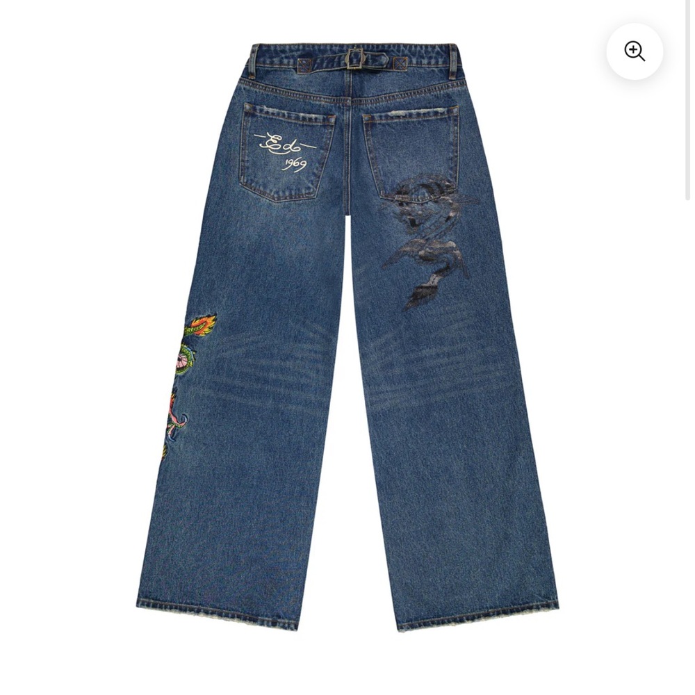Ed Hardy Blue Flare & Wide Leg Jeans